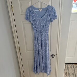 Shop Everly Blue Floral Maxi Dress